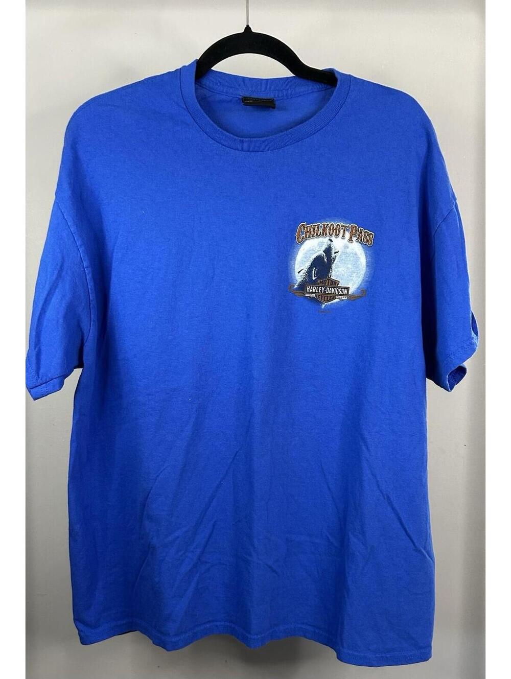 Harley Davidson Chilkoot Pass T-Shirt Men’s Size Large Skagway, Alaska